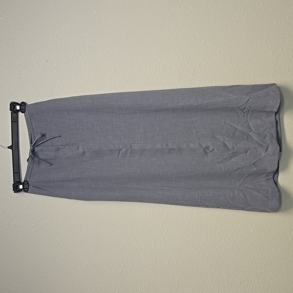 Eddie Bauer Gray Tie Waist Maxi Skirt